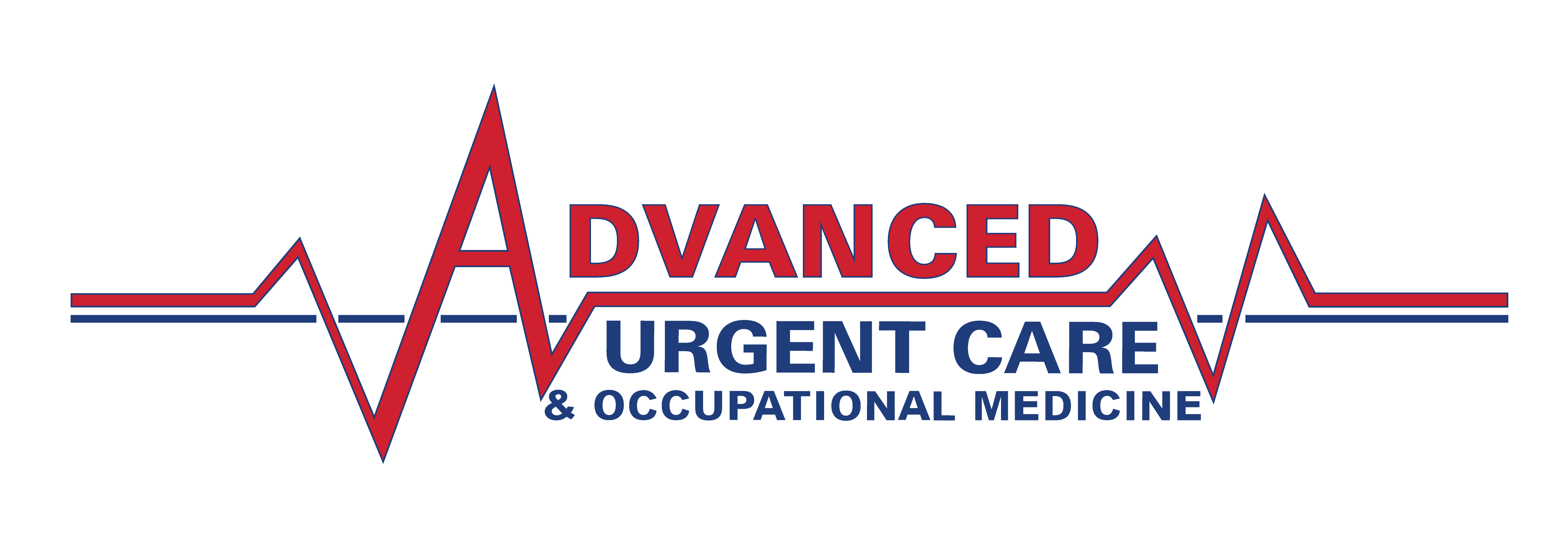 Red and Blue Logo for Advanced Urgent Care