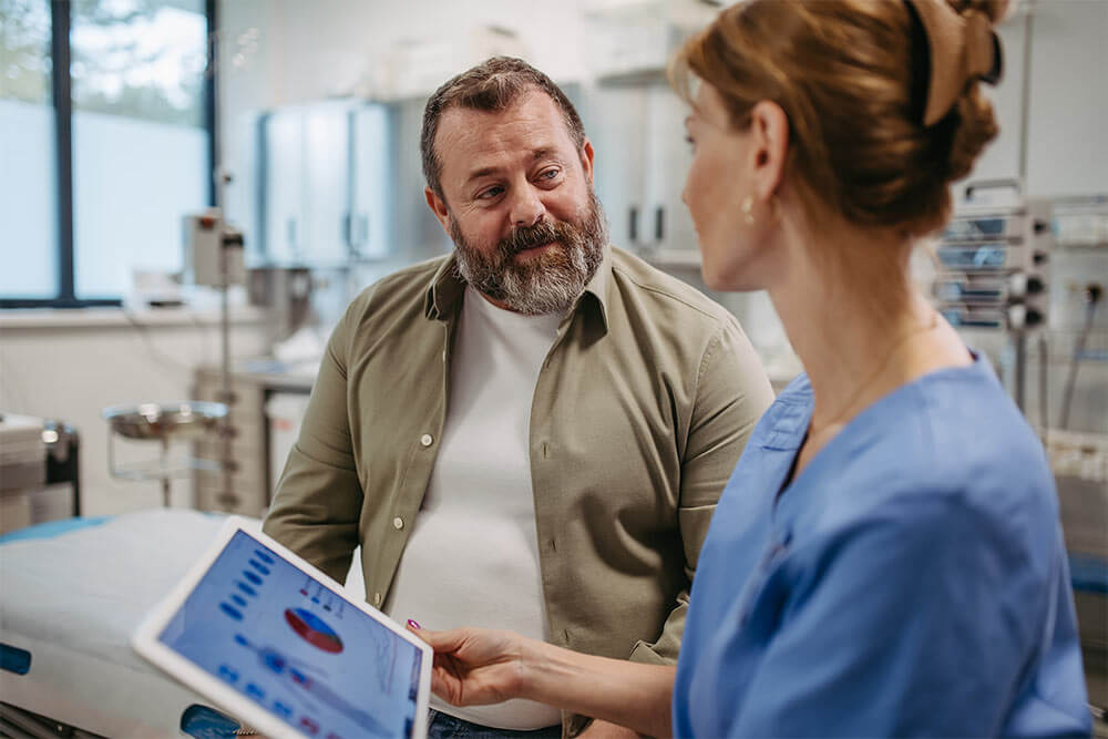 Female doctor consulting with patient